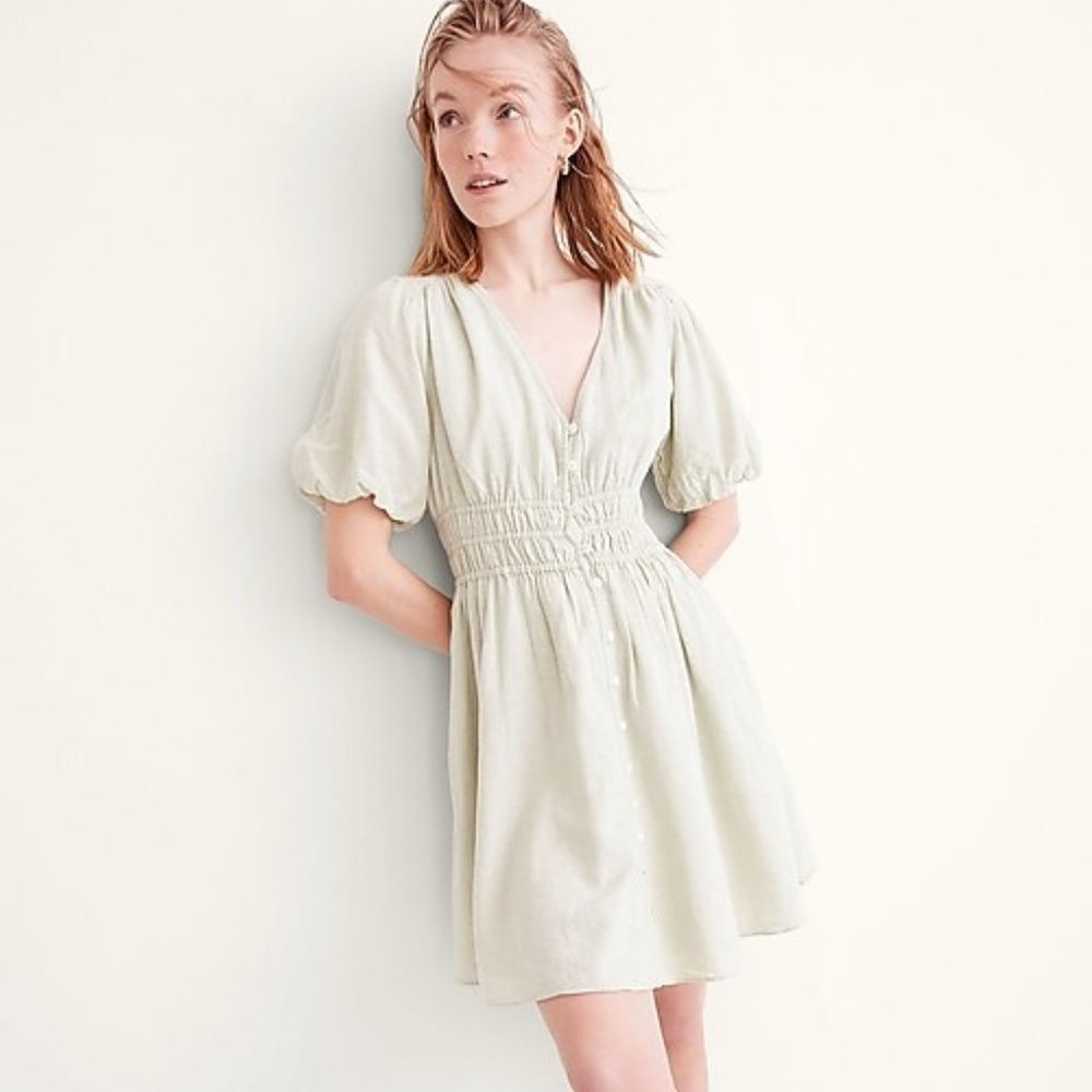 Petite Linen-Blend Sophia Mini Dress (NWT)